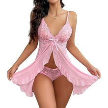 Load image into Gallery viewer, Ultra Thin Lace Suspender Sleepwear
