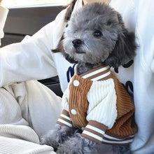 Load image into Gallery viewer, Cute Embroidered Pet Baseball Jackets Dog Clothes For Small Medium Cat Teddy Coat Puppy Spring Clothes Warm Fashion Pet Outfit

