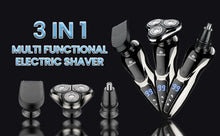 Load image into Gallery viewer, Rechargeable Electric Shaver for Men All in One Trimmer Set with Nose Trimmer Sideburns Trimmer Face Cleaning Brush
