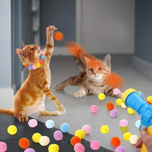 Load image into Gallery viewer, Cat Toys Interactive Launch Training Toy For Pet Kitten Creative Mini Shooting Gun Games Stretch Plush Ball Toys Pet Supplies
