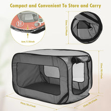Load image into Gallery viewer, Dog Travel Crate Portable Pop Up Dog Crate with Zipper Mesh Door Foldable Small Dog Seat Kennel for Indoor Outdoor Puppy Cat
