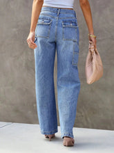Load image into Gallery viewer, Women's Light Blue Wide Leg Straight-Leg Jeans - Stylish and Comfortable Denim Pants for Effortless Fashion
