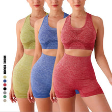 Load image into Gallery viewer, Yoga Set Gym Shorts Women Sport Bras Brassiere Workout Tops for Women Yoga Clothes Fitness Leggings Gym Set Seamless Yoga Sets
