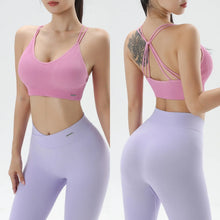 Load image into Gallery viewer, Women's Sports Bra Shock-proof Push-up Beautiful Back Cross Fitness Vest Top Gym Clothing Yoga Vest Running Sexy Fitness Bra
