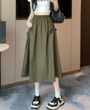 Load image into Gallery viewer, Drawstring Cargo A-Line Midi Skirt
