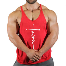 Load image into Gallery viewer, Gym Top Men T-shirts Fitness Man Clothes Muscular Bodybuilding Shirt Singlet Stringer Clothing Vest Men's Singlets Vests Tops
