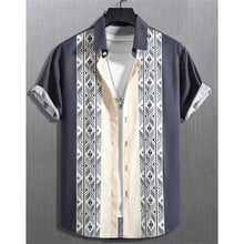 Load image into Gallery viewer, Hawaiian Shirts For Men 3d Striped Print Short Sleeve Shirts Summer Loose Casual Tops Simple Fashion Oversized Men Clothing
