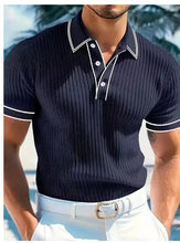 Load image into Gallery viewer, Men's Summer New Short-sleeved Lapel Casual Business Dress POLO Breathable Beach Sports Top
