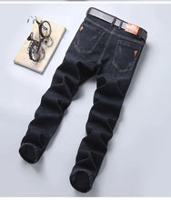 Load image into Gallery viewer, Men Fashion Straight Jeans Men 2025 New Stretch Slim Fit Pants Comfortable Soft Business Denim Trousers Male Brand Clothing
