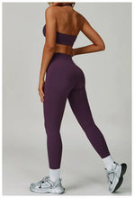 Load image into Gallery viewer, TRY TO BN Gym Sets Woman 2 Piece Yoga Backless Top Women's Tracksuit High Waisted Leggings Butt Lifting Fitness Workout Clothes
