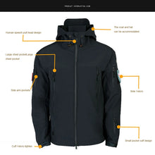 Load image into Gallery viewer, Oulylan SoftShell Tactical Waterproof Jacket Fishing Hiking Camping Climbing Jacket HoodedWinter Autumn Tracksuits Set Men
