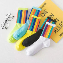Load image into Gallery viewer, Colorful Stripe Casual Socks
