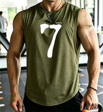 Load image into Gallery viewer, SPORTS 7 New Men Tank Tops Sleeveless Shirt Polyester Mesh Material Quick Dry Breathable Men Workout Fitness Basketball Top Tee

