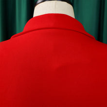 Load image into Gallery viewer, Pleated Notched Collar Midi Dress
