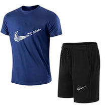 Load image into Gallery viewer, 2025 Summer Fashion Men's Tracksuit T-shirt Shorts Set Leisure Short Sleeve Set Jogging Gym Suit Brand Clothing
