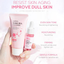 Load image into Gallery viewer, Facial Skin Care Set Skin Cleaning Sakura Skincare Set For Women Girls With Cleanser Toner Face Serum Cream Eye Cream
