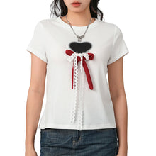 Load image into Gallery viewer, Heart Bow Lace Tee

