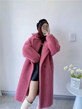 Load image into Gallery viewer, Winter Jacket Women Long Coat  Wool Woven Fabric Thick Warm Outerwear Oversize Fashion Streetwear Teddy Bear Coats
