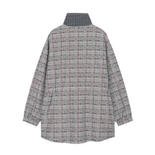 Load image into Gallery viewer, Women's Coat 2026 New Autumn Gray Plaid Long Sleeve Loose Drawstring Decorative Coat Casual Fashion Personal Ladies Outerwear
