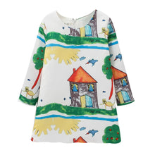 Load image into Gallery viewer, Printed Flower Casual Girls Dress
