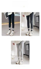 Load image into Gallery viewer, Girls Leggings Spring Autumn Casual Outerwear Pants 3-10Y Heart Pattern Ribbed Cuffs Kids Stretchy Tights Fashion Girls Bottoms
