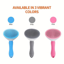 Load image into Gallery viewer, One-Click Pet Hair Removal Comb for Effortless Grooming of Dogs and Cats - Float Hair Removal Slicker Brush with Automatic Funct
