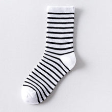 Load image into Gallery viewer, Colorful Grid Stripe Crew Socks
