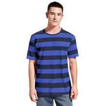 Load image into Gallery viewer, Men Striped T-Shirt Stripes Top Tees Male Fashion Short Sleeve Shirts Costume Cosplay Party Blue Red White Black Yellow T Shirt
