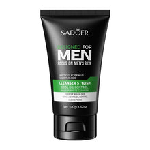 Load image into Gallery viewer, Men Glacier Mud Salicylic Acid Cleanser Long Oil Control Deep Purify Pores Wash Daily Grime Soft Coarse Skin Facial Cleanser
