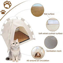 Load image into Gallery viewer, Pet Tent Bed Cats House Supplies Products Accessories Warm Cushions Furniture Sofa Basket Beds Winter Clamshell Kitten Tents Cat
