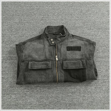 Load image into Gallery viewer, Washed Cargo Denim Jacket
