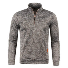 Load image into Gallery viewer, Men Sweatshirts Spring Autumn Pullover Half Zipper Pullover for Male Hoody Outdoor Sweatshit Solid Color Stand Collar
