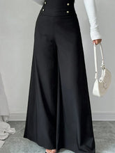 Load image into Gallery viewer, Women's Fashionable and Elegant Solid Color Wide-Leg Pants for Spring and Autumn, High-Waisted Pants
