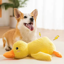 Load image into Gallery viewer, Dog sleeping with a dog hug duck toys to relieve boredom of little yellow duck pet interactive plush doll pet supplies
