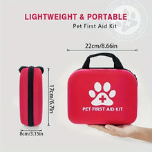 Load image into Gallery viewer, 127 Compact Dog and Cat Travelling First Aid Kit with Emergency Supplies and Pet First Aid Manual for Hiking, Camping and Huntin
