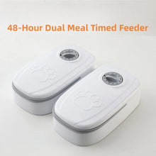 Load image into Gallery viewer, Pet Automatic Feeder Timed Quantification Separate Bowls for Dry Wet Feeding Easy to Clean Short-distance Travel Home Use
