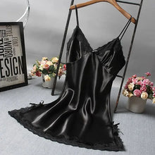 Load image into Gallery viewer, Silk Lace Camisole Nightgown Women

