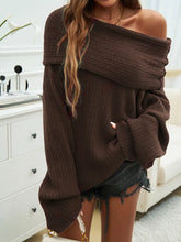 Load image into Gallery viewer, Elegant Off Shoulder Knit Pullover
