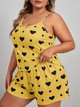 Load image into Gallery viewer, Plus Heart Print Pajama Set

