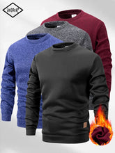 Load image into Gallery viewer, New Men's Sweater Spring Autumn Round Neck Long Sleeve Pullover Casual Sports Sweatshirt High Quality Solid Color Fleece Coat
