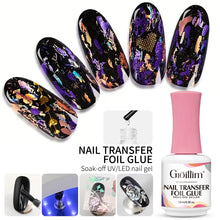 Load image into Gallery viewer, Nail Art Foil Glue, a Nail Glue Transfer Adhesive for Foil Stickers, Suitable for DIY Nail Art, Requires LED Lighting.
