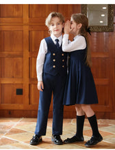 Load image into Gallery viewer, British Style Kids Vest Suit
