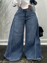 Load image into Gallery viewer, Vintage Wide-Leg Jeans for Women Y2K Niche Design Flared Pants Loose Versatile Floor-Length Trousers

