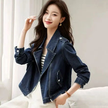 Load image into Gallery viewer, Women's Cowboy Coat Spring Summer Self Cultivation Versatile Ladies Denim Jacket Fashion Comfortable Lady Blazer Outerwear
