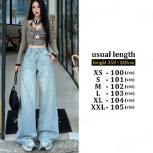 Load image into Gallery viewer, High Waisted Wide Leg Jeans Women Cotton Retro Denim Y2k Loose Fashion Design Sense Pant Streetwear Baggy Straight Trouser Woman
