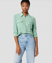 Load image into Gallery viewer, Women Real Silk Shirts Classic Double Pockets Solid Color Casual Fashion Long Sleeve Thin Shirt Blouses Tees
