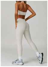 Load image into Gallery viewer, TRY TO BN Gym Sets Woman 2 Piece Yoga Backless Top Women's Tracksuit High Waisted Leggings Butt Lifting Fitness Workout Clothes
