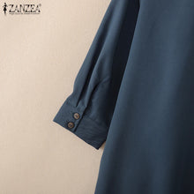 Load image into Gallery viewer, Elegant Lapel Solid Midi Dress

