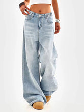 Load image into Gallery viewer, Retro Washed Wide Leg Jeans

