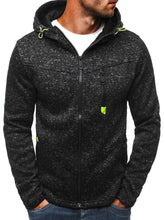 Load image into Gallery viewer, Men's Hoodie with Side Zipper Pockets Thin Wool Solid Color Tracksuit Casual Everyday Outdoor Hooded Tracksuit Long Sleeves
